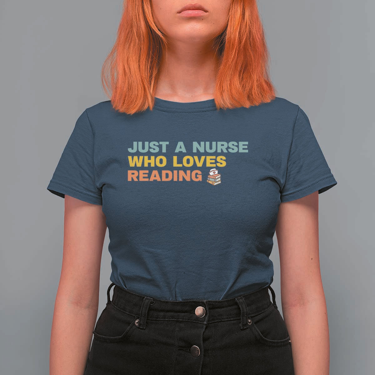 Just A Nurse Who Loves Reading T Shirt For Women Bookish Nurse Gift