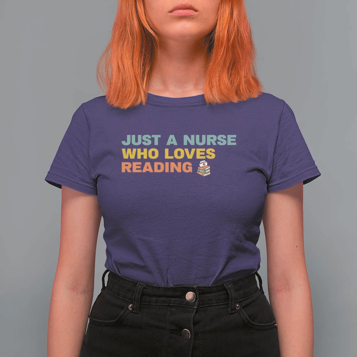 Just A Nurse Who Loves Reading T Shirt For Women Bookish Nurse Gift