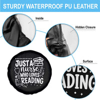 Just A Nurse Who Loves Reading Spare Tire Cover Funny Medical Bookworm Gift