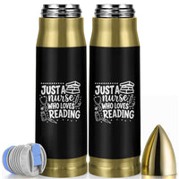 Just A Nurse Who Loves Reading Bullet Tumbler Funny Medical Bookworm Gift