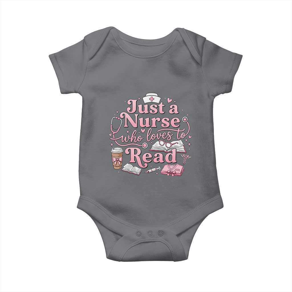 Just A Nurse Who Loves Reading Baby Onesie Book Lover Nurse