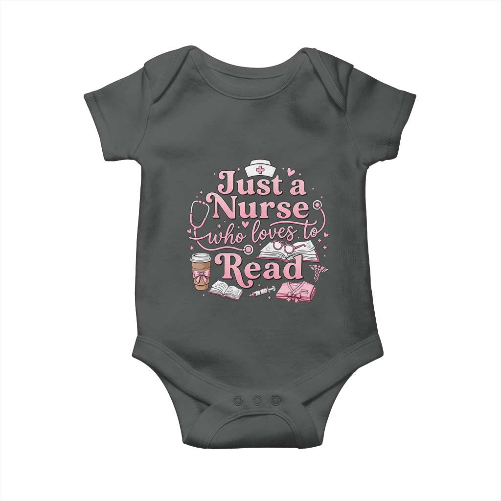 Just A Nurse Who Loves Reading Baby Onesie Book Lover Nurse
