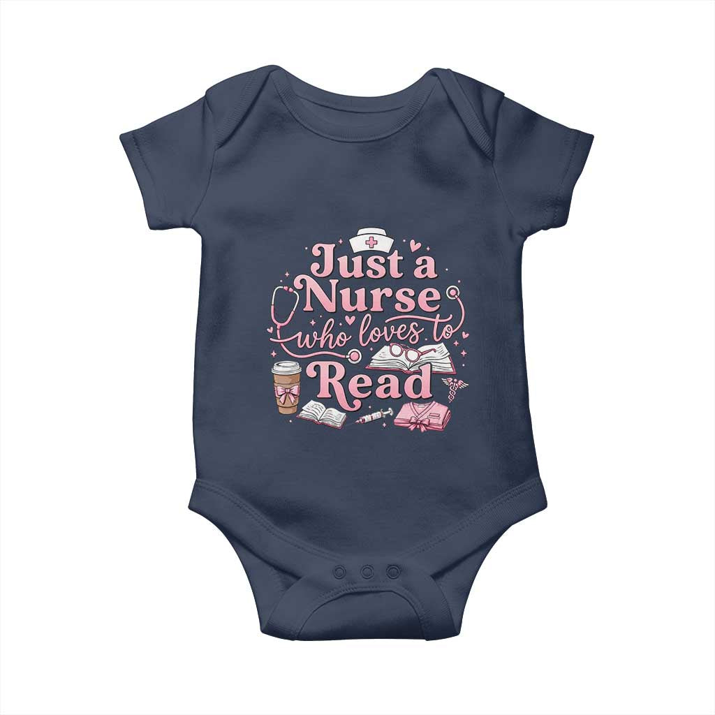 Just A Nurse Who Loves Reading Baby Onesie Book Lover Nurse