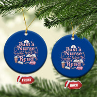 Just A Nurse Who Loves Reading Ceramic Ornament Book Lover Nurse