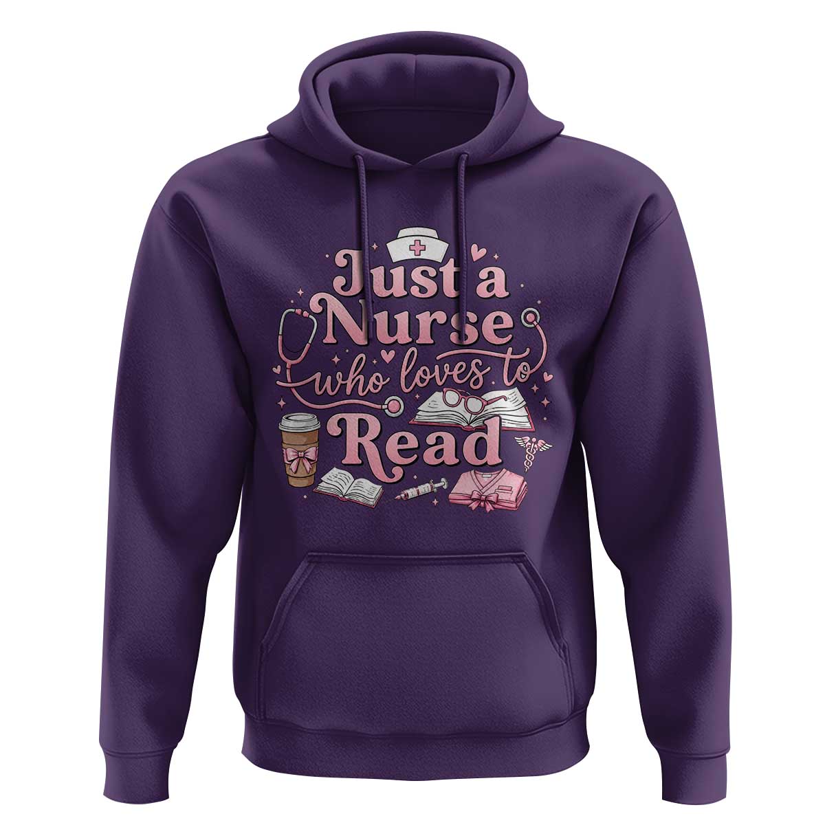 Just A Nurse Who Loves Reading Hoodie Book Lover Nurse