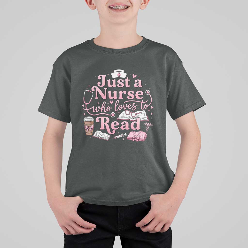 Just A Nurse Who Loves Reading T Shirt For Kid Book Lover Nurse