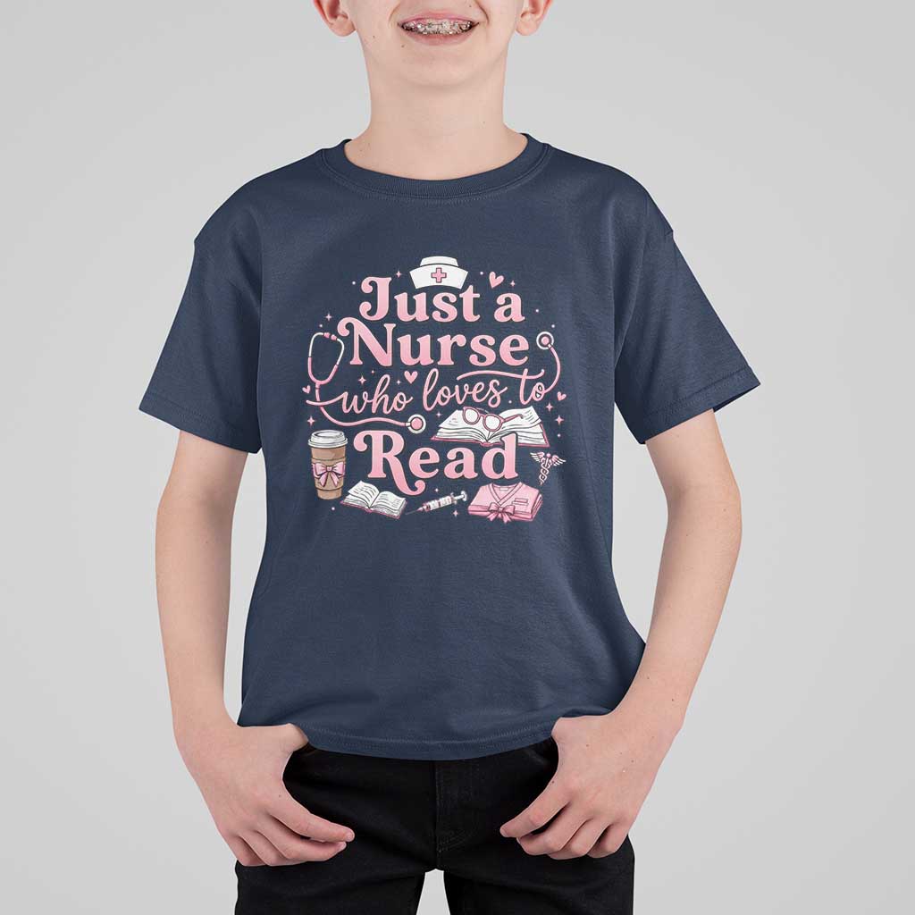Just A Nurse Who Loves Reading T Shirt For Kid Book Lover Nurse