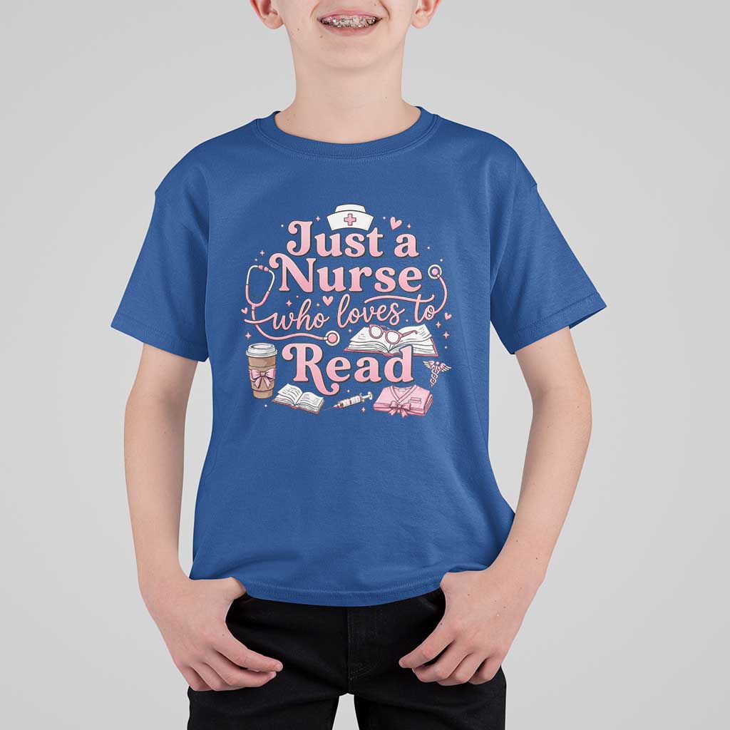 Just A Nurse Who Loves Reading T Shirt For Kid Book Lover Nurse