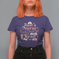 Just A Nurse Who Loves Reading T Shirt For Women Book Lover Nurse