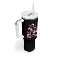 Just A Nurse Who Loves Reading Tumbler With Handle Book Lover Nurse