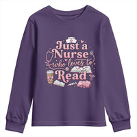 Just A Nurse Who Loves Reading Youth Sweatshirt Book Lover Nurse