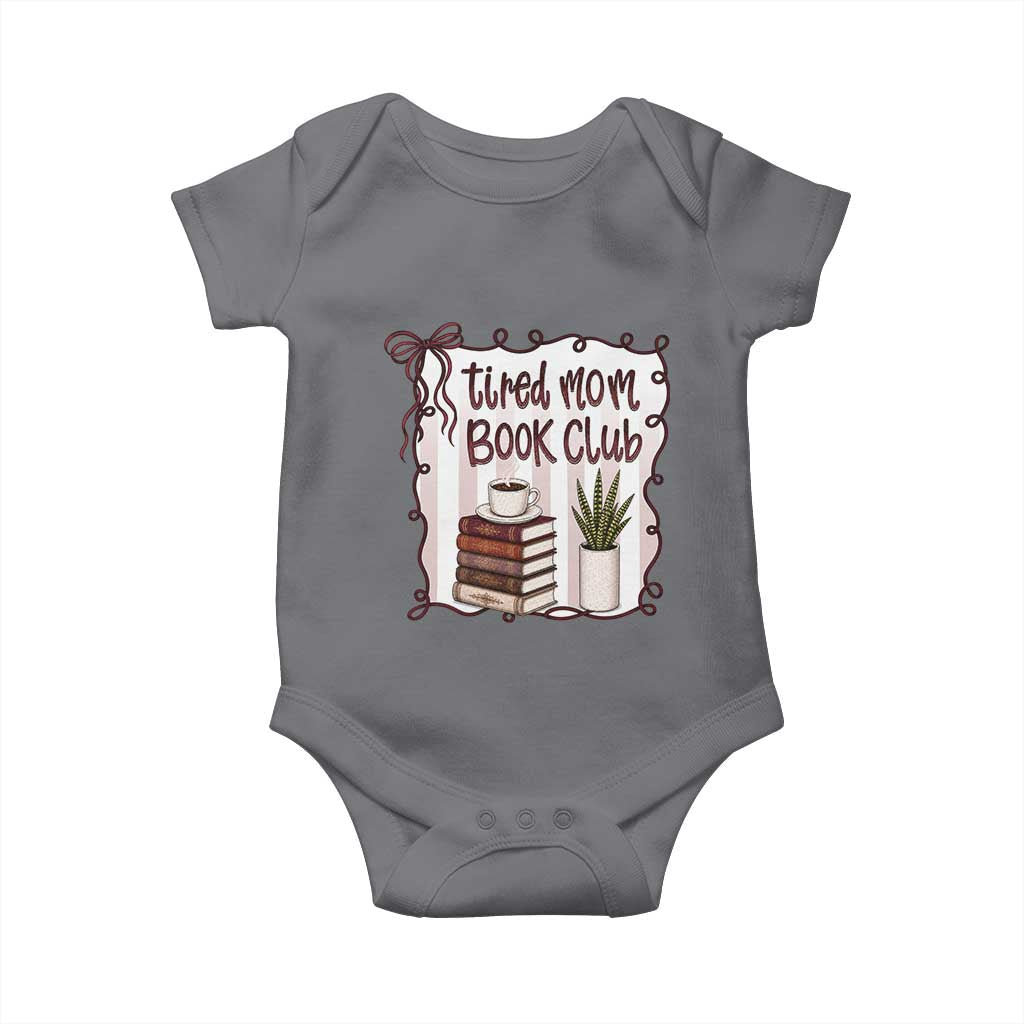 Tired Moms Book Club Baby Onesie Funny Coffee And Books Mom Gift