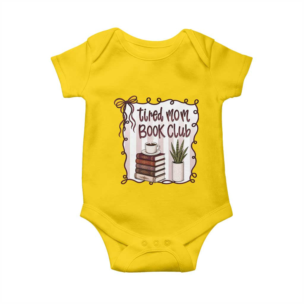Tired Moms Book Club Baby Onesie Funny Coffee And Books Mom Gift