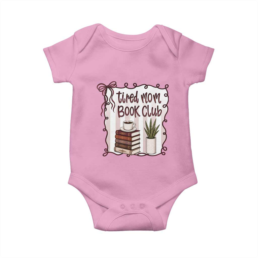 Tired Moms Book Club Baby Onesie Funny Coffee And Books Mom Gift
