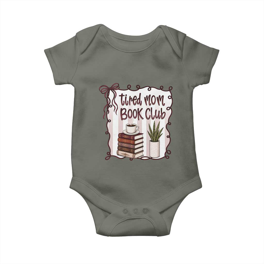 Tired Moms Book Club Baby Onesie Funny Coffee And Books Mom Gift