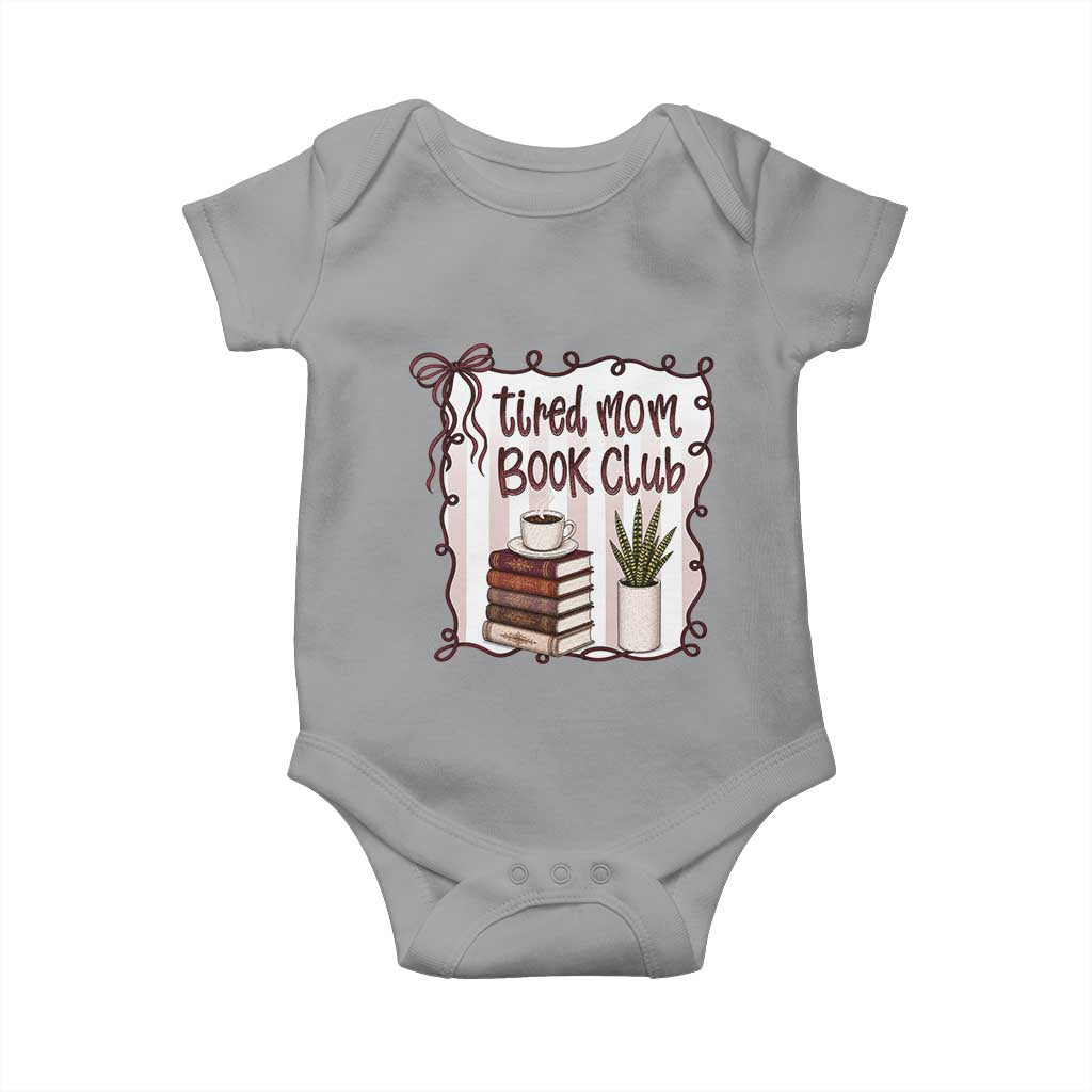 Tired Moms Book Club Baby Onesie Funny Coffee And Books Mom Gift