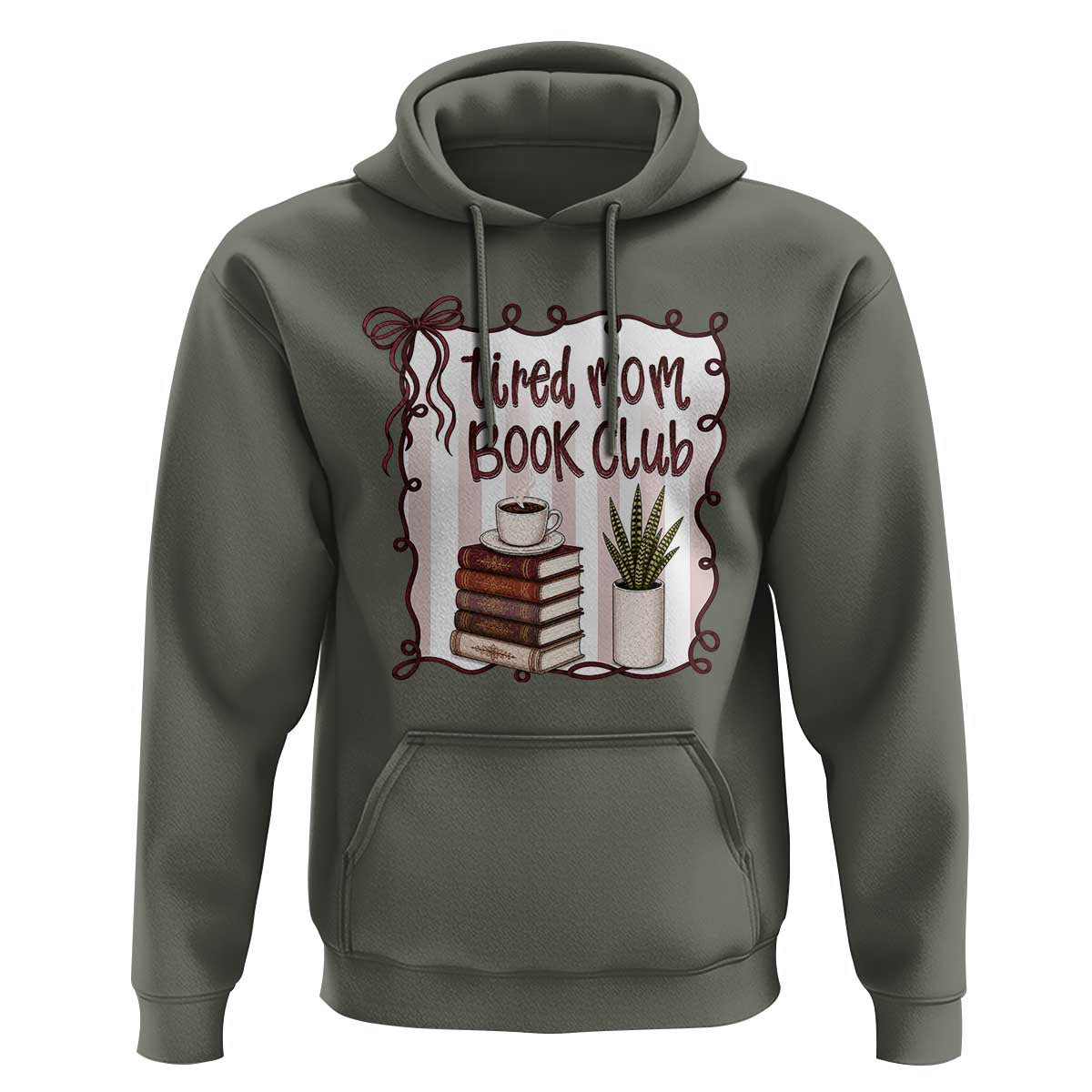 Tired Moms Book Club Hoodie Funny Coffee And Books Mom Gift