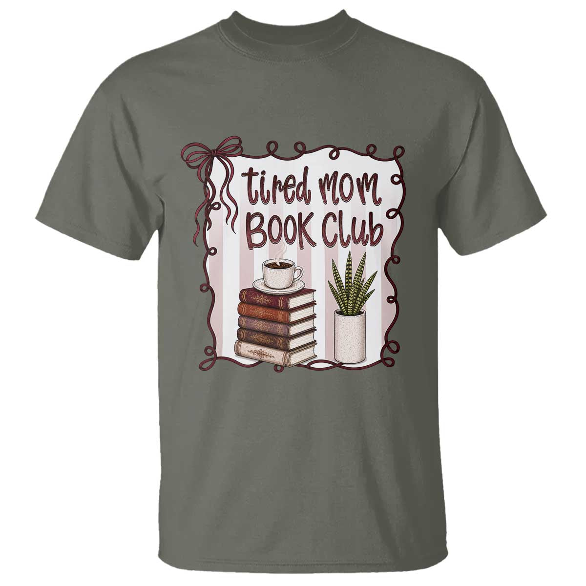 Tired Moms Book Club T Shirt Funny Coffee And Books Mom Gift