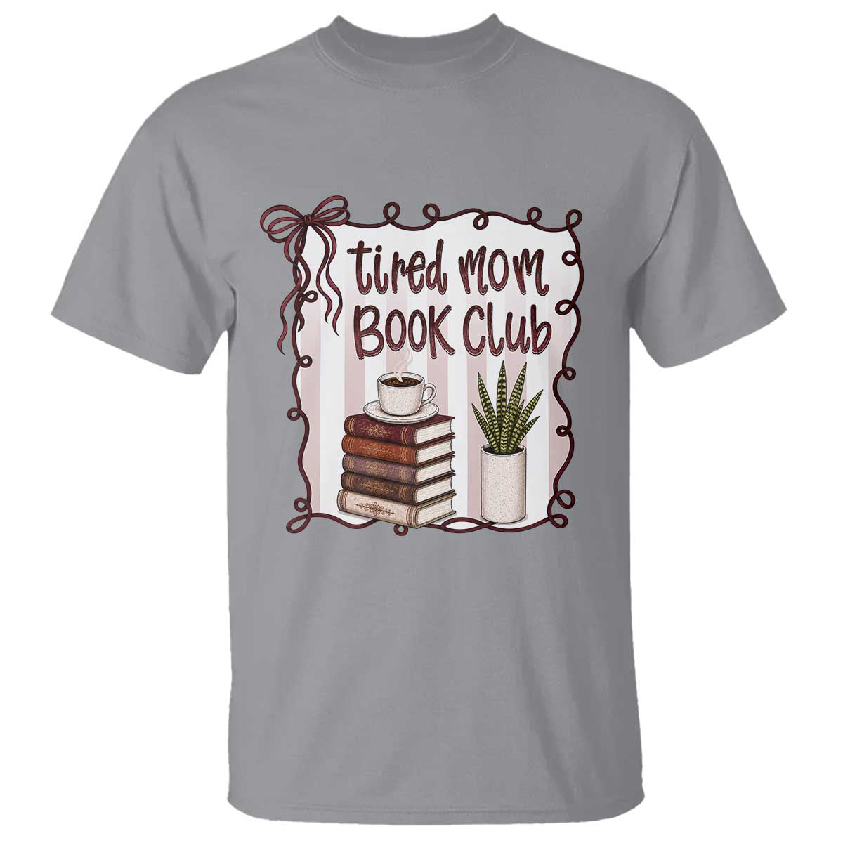 Tired Moms Book Club T Shirt Funny Coffee And Books Mom Gift