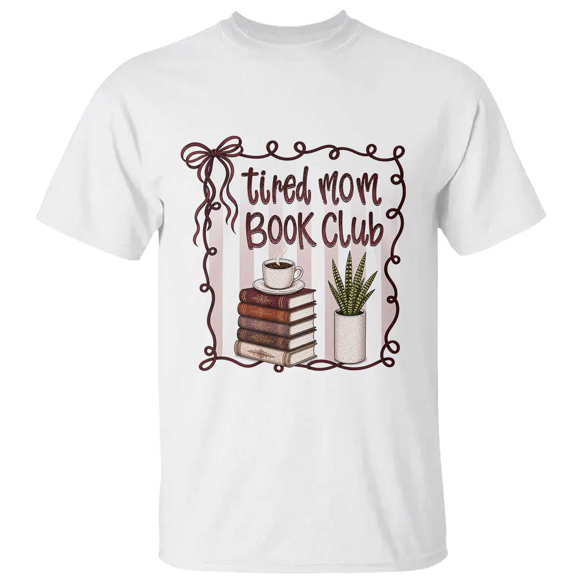 Tired Moms Book Club T Shirt Funny Coffee And Books Mom Gift