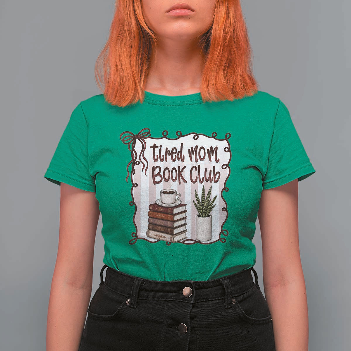 Tired Moms Book Club T Shirt For Women Funny Coffee And Books Mom Gift