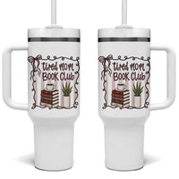 Tired Moms Book Club Tumbler With Handle Funny Coffee And Books Mom Gift