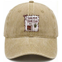 Tired Moms Book Club Washed Cotton Baseball Cap Funny Coffee And Books Mom Gift