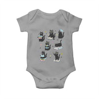 Bookish Black Cat Baby Onesie Funny Librarian Cat Lover Gift