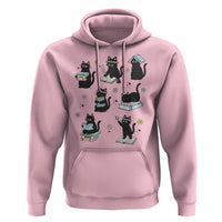 Bookish Black Cat Hoodie Funny Librarian Cat Lover Gift