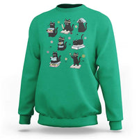Bookish Black Cat Sweatshirt Funny Librarian Cat Lover Gift