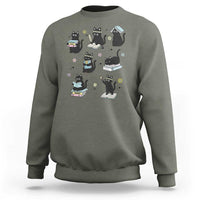 Bookish Black Cat Sweatshirt Funny Librarian Cat Lover Gift