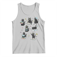 Bookish Black Cat Tank Top Funny Librarian Cat Lover Gift