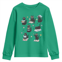 Bookish Black Cat Youth Sweatshirt Funny Librarian Cat Lover Gift