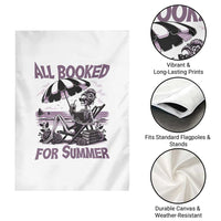 Funny Skeleton Reading At The Beach Garden Flag All Booked For Summer
