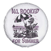 Funny Skeleton Reading At The Beach Spare Tire Cover All Booked For Summer
