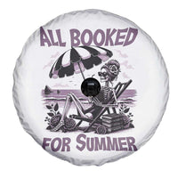 Funny Skeleton Reading At The Beach Spare Tire Cover All Booked For Summer