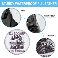 Funny Skeleton Reading At The Beach Spare Tire Cover All Booked For Summer