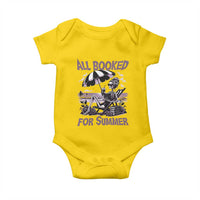 Funny Skeleton Reading At The Beach Baby Onesie All Booked For Summer