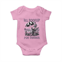 Funny Skeleton Reading At The Beach Baby Onesie All Booked For Summer