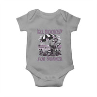 Funny Skeleton Reading At The Beach Baby Onesie All Booked For Summer