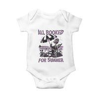 Funny Skeleton Reading At The Beach Baby Onesie All Booked For Summer