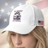 Funny Skeleton Reading At The Beach Baseball Cap All Booked For Summer