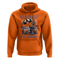 Funny Skeleton Reading At The Beach Hoodie All Booked For Summer