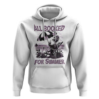 Funny Skeleton Reading At The Beach Hoodie All Booked For Summer