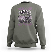 Funny Skeleton Reading At The Beach Sweatshirt All Booked For Summer