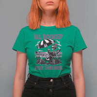 Funny Skeleton Reading At The Beach T Shirt For Women All Booked For Summer