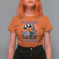 Funny Skeleton Reading At The Beach T Shirt For Women All Booked For Summer