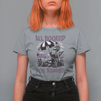 Funny Skeleton Reading At The Beach T Shirt For Women All Booked For Summer