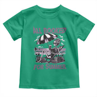 Funny Skeleton Reading At The Beach Toddler T Shirt All Booked For Summer