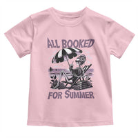 Funny Skeleton Reading At The Beach Toddler T Shirt All Booked For Summer